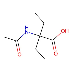 2-Acetamido-2-ethylbutanoic acid structure