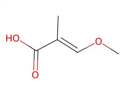 (2E)-3-methoxy-2-methyl-2-propenoic acid structure