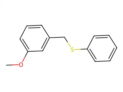 Benzene, 1-methoxy-3-[(phenylthio)methyl]- structure
