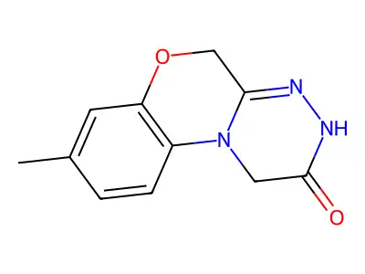 (1,2,4)Triazino(3,4-c)(1,4)benzoxazin-2(1H)-one, 3,5-dihydro-8-methyl- structure