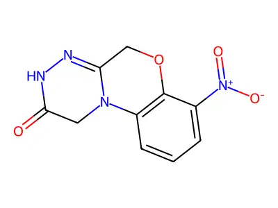 (1,2,4)Triazino(3,4-c)(1,4)benzoxazin-2(1H)-one, 3,5-dihydro-7-nitro- structure