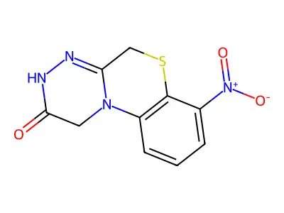 (1,2,4)Triazino(3,4-c)(1,4)benzothiazin-2(1H)-one, 3,5-dihydro-7-nitro- structure