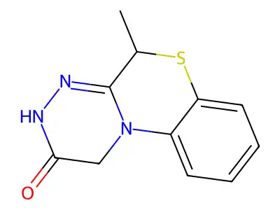 (1,2,4)Triazino(3,4-c)(1,4)benzothiazin-2(1H)-one, 3,5-dihydro-5-methyl- structure