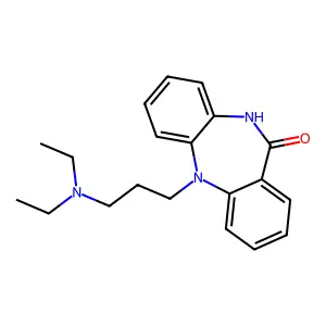 11H-Dibenzo(b,e)(1,4)diazepin-11-one, 5,10-dihydro-5-(3-(diethylamino)propyl)- structure