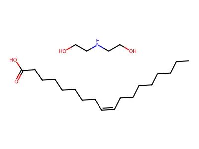 2-(2-Hydroxyethylamino)ethanol;octadec-9-enoic acid structure