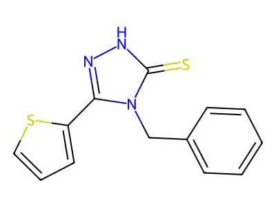 4-benzyl-5-(thiophen-2-yl)-4H-1,2,4-triazole-3-thiol structure