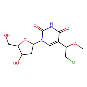 5-(2-Chloro-1-methoxyethyl)-2'-deoxyuridine structure