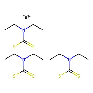 Iron diethyldithiocarbamate structure