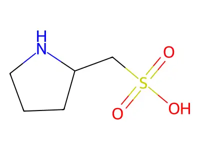 2-Pyrrolidinemethanesulfonic acid structure