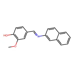 Phenol, 2-methoxy-4-[(2-naphthalenylimino)methyl]- structure