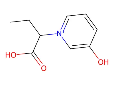 2-(3-Hydroxypyridin-1-ium-1-yl)butanoic acid structure