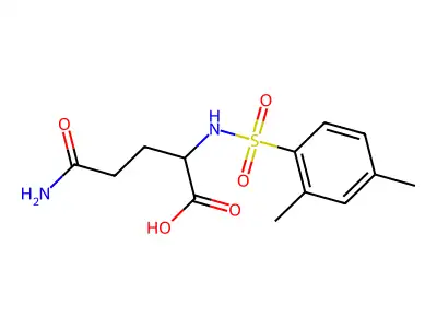 4-Carbamoyl-2-(2,4-dimethylbenzenesulfonamido)butanoic acid structure