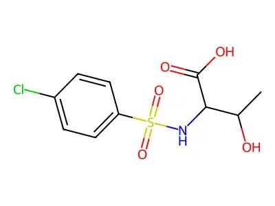 2-(4-Chlorobenzenesulfonamido)-3-hydroxybutanoic acid structure