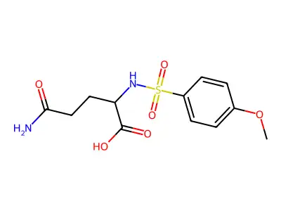 4-Carbamoyl-2-(4-methoxybenzenesulfonamido)butanoic acid structure
