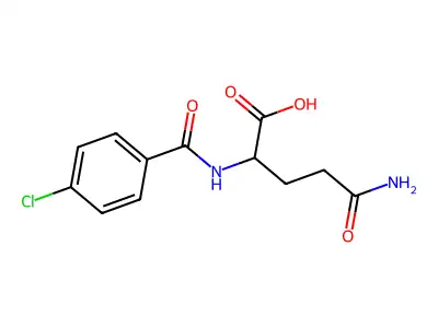 4-Carbamoyl-2-[(4-chlorophenyl)formamido]butanoic acid structure