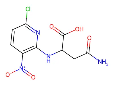 4-Amino-2-[(6-chloro-3-nitro-2-pyridinyl)amino]-4-oxobutanoic acid structure