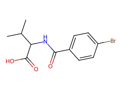 2-((4-Bromophenyl)formamido)-3-methylbutanoic acid structure