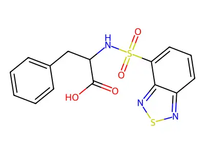 2-[(2,1,3-Benzothiadiazol-4-ylsulfonyl)amino]-3-phenylpropanoic acid structure