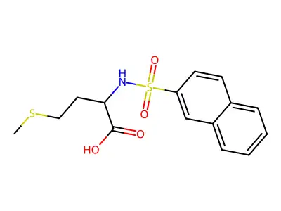 4-(Methylsulfanyl)-2-(naphthalene-2-sulfonamido)butanoic acid structure