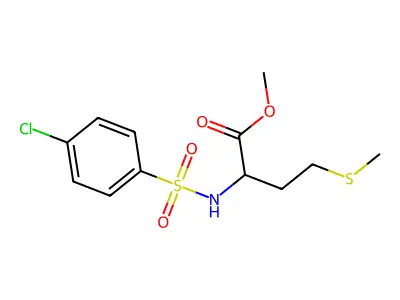 Methyl 2-{[(4-chlorophenyl)sulfonyl]amino}-4-(methylsulfanyl)butanoate structure