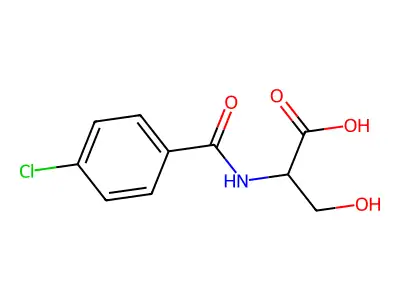 Serine, N-(4-chlorobenzoyl)- structure