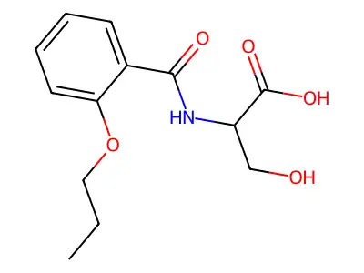 3-Hydroxy-2-(2-propoxy-benzoylamino)-propionic acid structure