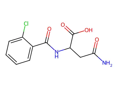 3-Carbamoyl-2-[(2-chlorophenyl)formamido]propanoic acid structure