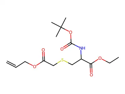 ethyl 3-{[2-(allyloxy)-2-oxoethyl]sulfanyl}-2-[(tert-butoxycarbonyl)amino]propanoate structure