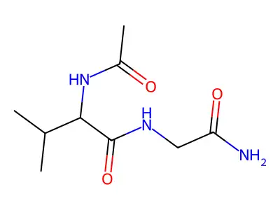 N-(Carbamoylmethyl)-2-acetamido-3-methylbutanamide structure