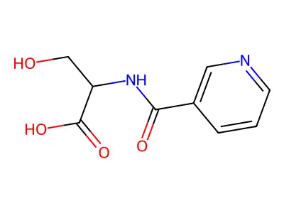 3-Hydroxy-2-(nicotinamido)propanoic acid structure