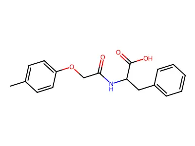 N-[(4-methylphenoxy)acetyl]phenylalanine structure