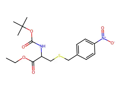 Ethyl 2-[(tert-butoxycarbonyl)amino]-3-[(4-nitrobenzyl)sulfanyl]propanoate structure