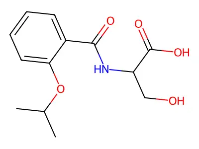 3-Hydroxy-2-(2-isopropoxy-benzoylamino)-propionic acid structure