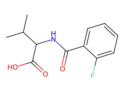 2-[(2-Fluorophenyl)formamido]-3-methylbutanoic acid structure