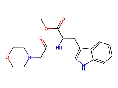 Tryptophan, N-[2-(4-morpholinyl)acetyl]-, methyl ester structure