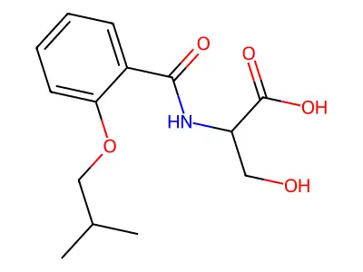 3-Hydroxy-2-(2-isobutoxy-benzoylamino)-propionic acid structure