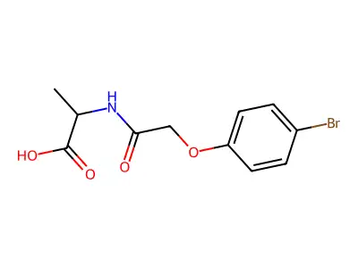 2-[2-(4-Bromophenoxy)acetylamino]propanoic acid structure