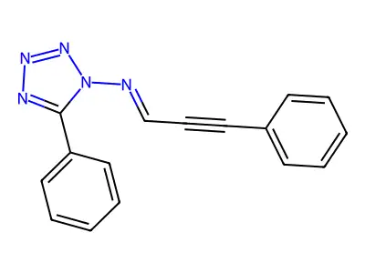 1H-Tetrazol-1-amine, 5-phenyl-N-(3-phenyl-2-propynylidene)- structure