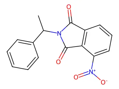 4-nitro-2-(1-phenylethyl)-1H-isoindole-1,3(2H)-dione structure
