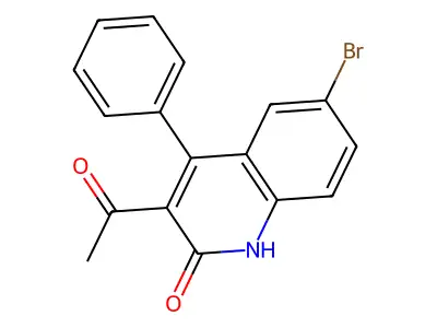 3-Acetyl-6-bromo-4-phenylquinolin-2(1H)-one structure