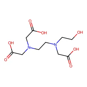 Trisodium N-hydroxyethylethylenediaminetriacetate structure