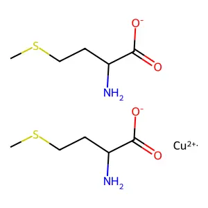 Bis(L-methioninato-kappaN,kappaO)copper structure