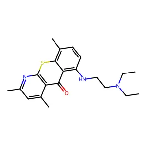 6-(2-Diethylaminoethylamino)-2,4,9-(trimethyl)thiochromeno[2,3-b]pyridin-5-one structure