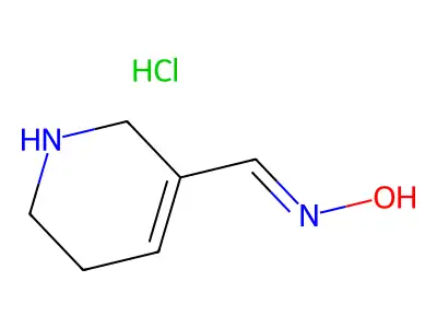 N-(1,2,3,6-tetrahydropyridin-5-ylmethylidene)hydroxylamine;hydrochloride structure