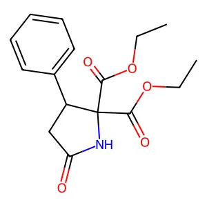 4-Phenyl-5,5-dicarbethoxy-2-pyrrolidinone structure