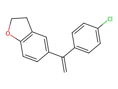 5-[1-(4-Chlorophenyl)ethenyl]-2,3-dihydro-1-benzofuran structure
