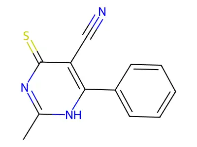 5-Cyano-2-methyl-6-phenyl-4-thioxo-3,4-dihydropyrimidine structure