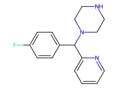 [4-Fluorophenyl-(2-pyridyl)methyl]piperazine structure