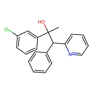 1-(3-Chlorophenyl)-1-methyl-2-phenyl-2-(2-pyridine)ethanol structure