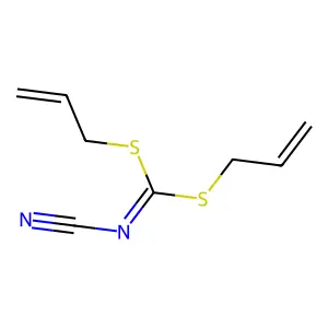 Carbonimidodithioic acid, N-cyano-, di-2-propen-1-yl ester structure